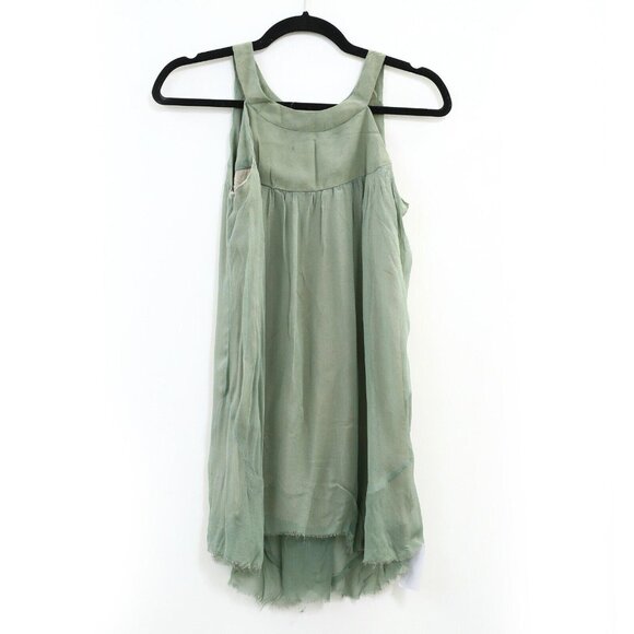 Saivana Anthropologie Green Tunic Tank Top  Solid Sleeveless Beach XS New - Picture 5 of 5